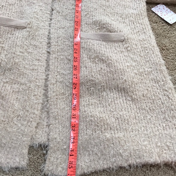 NWT! Free People XS cream long wool blend Cardigan - Picture 8 of 8